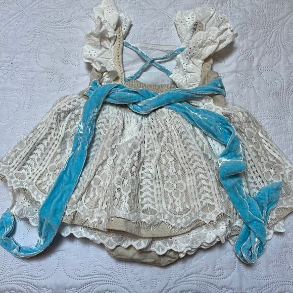 Love & Grow Vintage Bunny Bubble Romper and Bonnet 3T - Picture 6 of 16